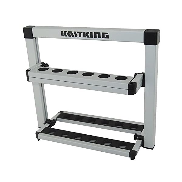 KastKing-Rack-em-up-Fishing-Rods-Holder-Portable-Aluminum-12-Fishing-Rod-Racks-Great-for-Storing-Fishing-Poles-on-Boat-Truck-RV-at-Home-or-in-Garage