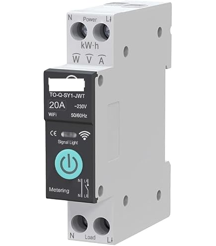 Tuya Smart Circuit Breaker – 1P 63A WiFi Switch With Power Metering, Voice & Remote Control, Din Rail Mount (90-300V)
