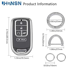 UHONSN for Honda Key Fob Cover Soft TPU Keys Shells