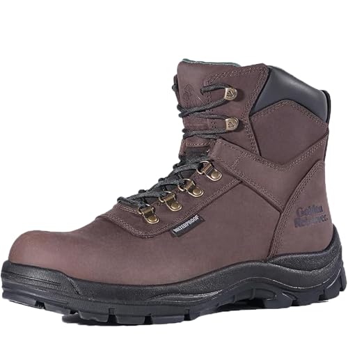 Golden Retriever Waterproof Steel Toe Safety Work Boots for Men at Amazon
