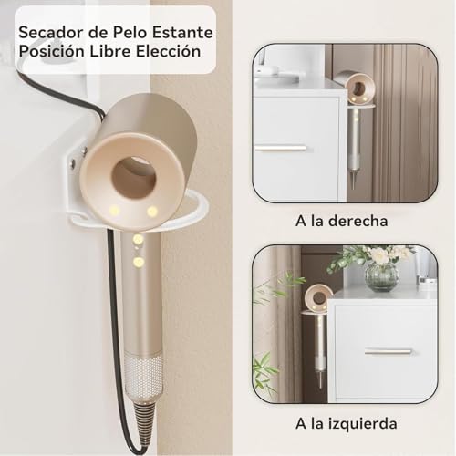 Dopwii Tocador Vanity con Espejo LED, Tocador de Maquillaje Vintage Blanco con Enchufe Incorporado y Tira de Luces RGB, Escritorio con 2 Cajones