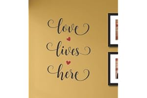 SLAP-ART Love Lives Here Vinyl Wall Art Decal Sticker