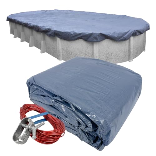 Pool Mate 18 x 33 ft Basic Value Line Oval Pool Cover for Above Ground Pool