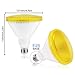 PAR38 Sensor Yellow Light Bulb, JandCase Dusk-to-Dawn LED Flood Light, 9W Recessed Lighting, 500lm, Indoor/Outdoor Bug Light for Ceiling Can, Porch, Garage, Yard, E26 Medium Base, Not Dimmable