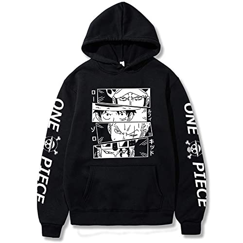 DIOMMELL One Piece Anime Hoodies Luffy Zoro Kid Law