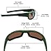 Naga Sports Youth Teenager UV400 Polarized Sunglasses for Baseball, Softball, Running, Fishing, Biking - Kids Ages 6-14 (POLARIZED Copper Lens Cargo Green Frame)