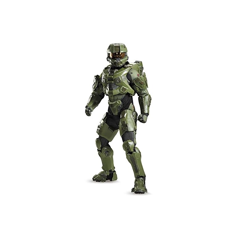 Disguise Herren Halo Blue Spartan Muscle Kostüm - Mit Bedrucktem Overall & 2-teiligem Helm