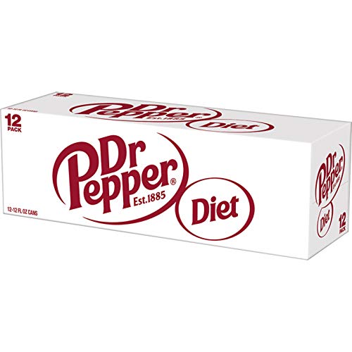DIET DR PEPPER SODA, 12 FL OZ CANS, PACK OF 12