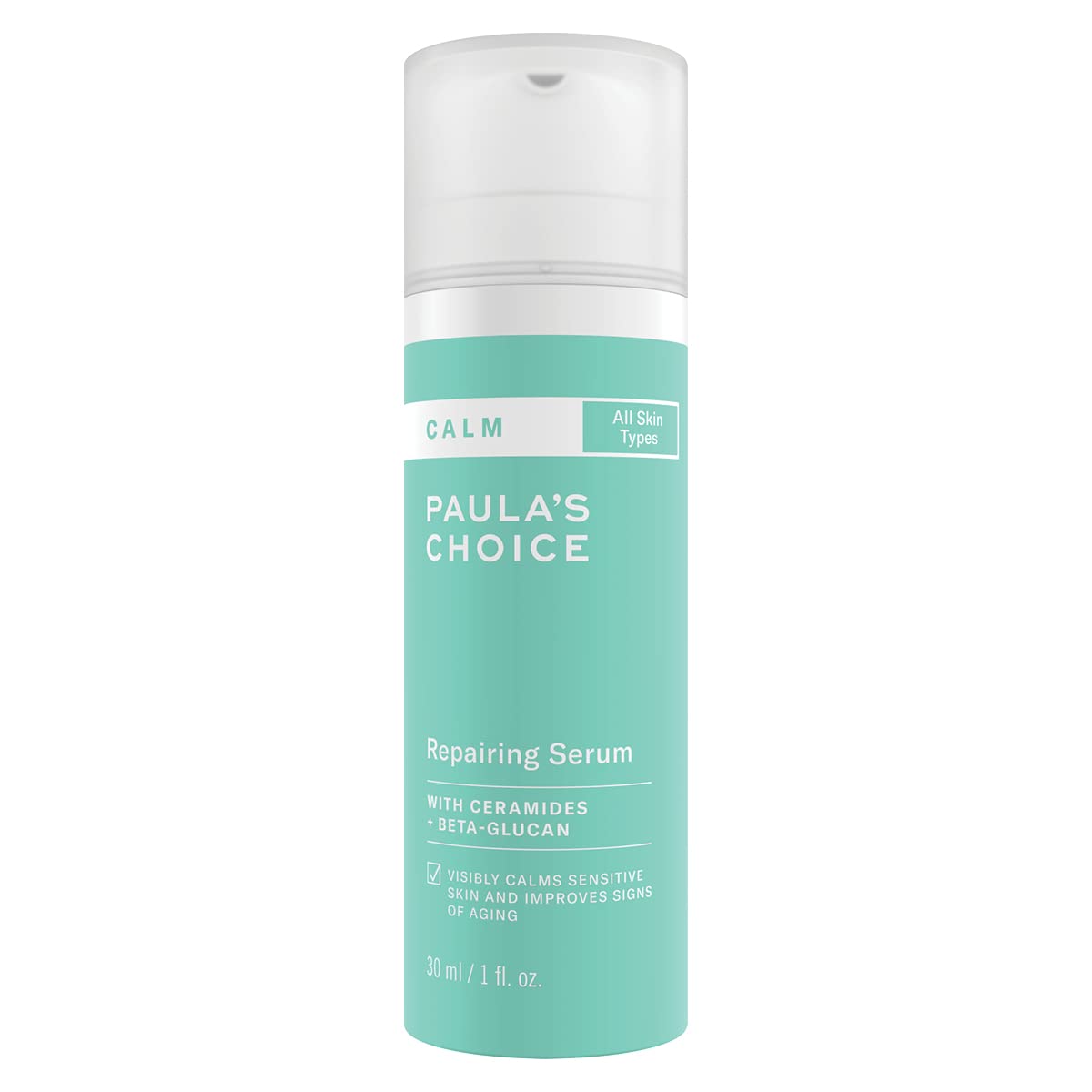 Paula's Choice CALM Repairing Serum - Anti-Redness Serum - Soothing & Hydrating Face Serum Reduces Redness - For Acne & Sensitive Skin - Hyaluronic Acid & Ceramides - All Skin Types - 30 ml