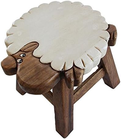 Madewin Manual Sculpture Hand-painted Wooden Bench Handmade Animal Bench (Sheep3)