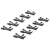 MonkeyJack 10 Pack Mini Lavalier Microphone Clip Safe Hold Shock Secure Lapel Mic Clamp Replacement Kit 12mm Diameter