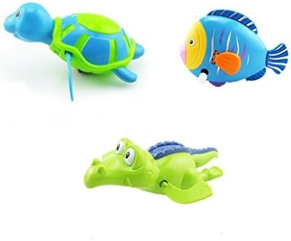 LifeDawn Set of 3 Different Styles Float Pool Wind Up Baby Bath Toys Swimming Tub Bathtub Cute Swimming Toys for Kid Educational Toys Infant Baby Gift,Random Color