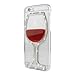 iPhone SE Case, iPhone 5 case, iPhone 5s case, GIZEE Luxury Glitter Shiny 3D Diamond Crystal Red Wine Glass Hard Back Case Cover for iPhone 5 5s SE (Red)
