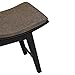 SONGMICS Vanity Stool, Modern Makeup Dressing Stool with Concave Seat Surface, Padded Bench with Rubberwood Legs, Capacity 286lb, Easy Assembly, Black and Beige URDS51BK