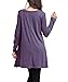 Sanifer Women Lace Long Sleeve Tunic Top Blouse (XX-Large, Purple)