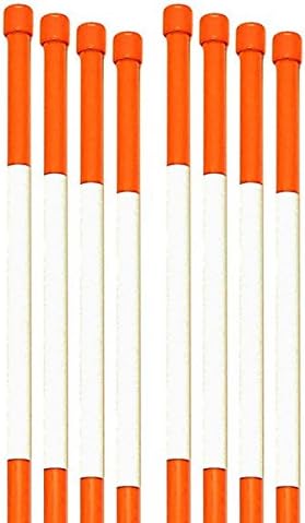 48" Heavy Duty Fiberglass Reflective Driveway Markers, 8 Pack
