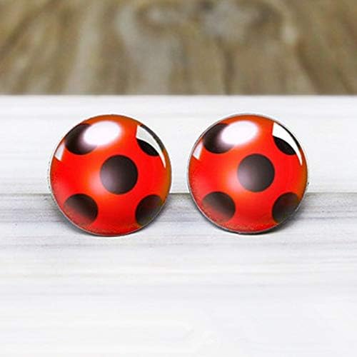 ZHQUN Miraculous Ladybug Earrings - Hypoallergenic Nickel Free Earrings