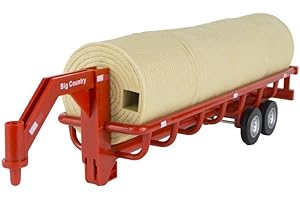 Big Country Toys Hay Trailer with Gooseneck Trailer Hitch, Fun Add-On for Farm Toys & Toy Trucks…