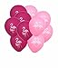 Pink Flamingo Party Latex Balloons - Luau Birthday Hawaiian Party Balloons for Girls, Set of 12