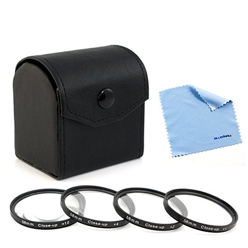 BIRUGEAR 58mm 4 Piece High Definition Macro Close up Filter Kit +1/2/4/10 with Case + Cleaning Cloth for Canon Nikon Pentax Panasonic Sony Kodak SLR Digital Cameras - Thumbnail 7