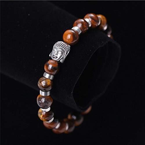 Clearance! Elogoog Buddhist 12mm Wood Beads Prayer Tibetan Buddha Meditation Wrist Bracelet Men, Women, and Yogis (A) - Thumbnail 3