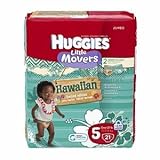 Huggies Little Movers Hawaiian Diapers, Jumbo Pack, Size 5, 27 lbs, 21 ea,