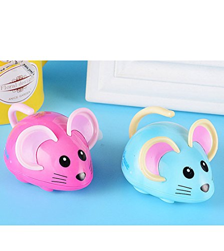 Wcysin 3 Pieces Wind Up Toy Mouse, Cute Clockwork Classic Baby Toddler Kids Toy Random Colors