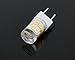 Bonlux LED G8 Light Bulb 2 Watts Warm White T4 G8 Base Bi-pin Xenon JCD Type LED 120V 20W Halogen Replacement Bulb for Under Counter Kitchen Lighting, Under-Cabinet Light, Puck Light (Pack-5)