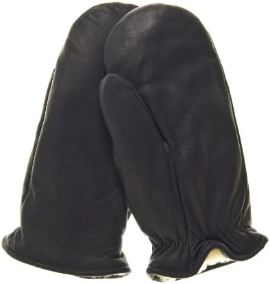 Raber Gloves Women's Winter Cowhide Leather Mitten Size M Color Black