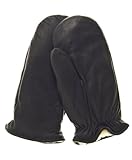 Raber Gloves Women's Winter Cowhide Leather Mitten Size M Color Black