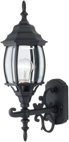 Hardware House 544189 19-3/4-Inch by 6-1/2-Inch Outdoor Lighting Fixture Textured Black