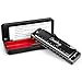 Harmonica, SOUIDMY Blues Harmonica for Adults, Beginners, Key of C, 10 Holes 20 Tones Mouth Organ, Stainless Steel Shell