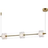 ET2 Lighting E11083-124NAB Elysian - 84W 3 LED Linear Pendant-5.5 Inches Tall and 5.5 Inches Wide