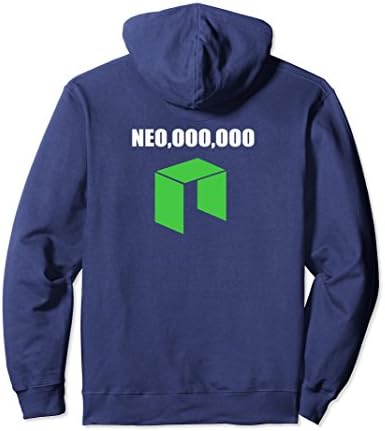Unisex Neo Coin Cryptocurrency Hoodie Medium Navy