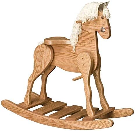 JMX Exclusive - Amish Deluxe Medium Rocking Horse (Medium Walnut)
