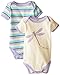 Touched by Nature Unisex Baby Organic Cotton Bodysuits, Dragonfly, 3-6 Months