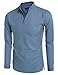 Coofandy Mens Casual Long Sleeve Basic Henley Shirt