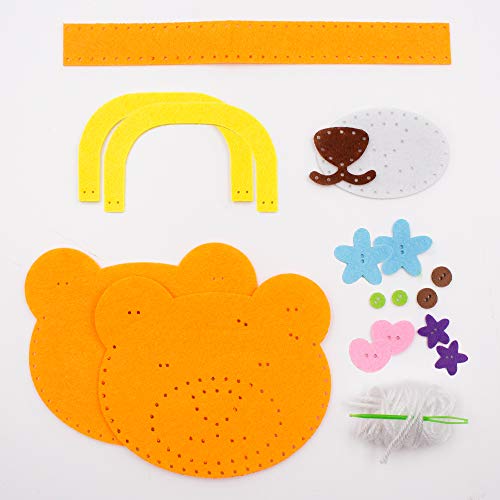 Kit Couture Animaux En Feutre DIY - 4 Modèles, Aiguille Sécurisée, Pour Enfants Débutants - Cadeau Créatif - 10