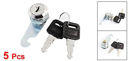 eDealMax 5 piezas de 17,5 mm Rosca Dia Cam Lock Juego de llaves para el BuzÃ³n del cajÃ³n del gabinete