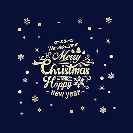 Amazon Woyaofa 英語円形スノーフレーク装飾的なステッカー マットゴールド162 160センチメートル創造クリスマスのウィンドウ装飾用ガラスペースト 静的ステッカー Size L ウォールステッカー オンライン通販