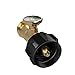 Propane Tank Gauge - Gas Pressure Meter, Solid Brass RV Propane Gas Level Indicator, Tank Connector Adapter, Leak Detector Fit QCC1/Type1 Connection for RV, Camper, Turkey Fryer, Cylinder, Gas Grill