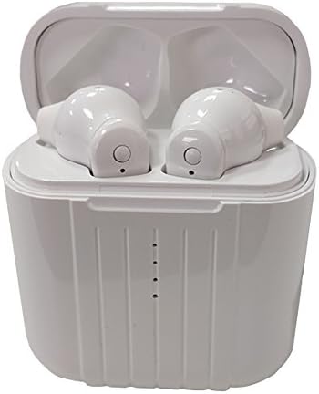 Wireless Earbuds, Axtom Dual Bluetooth Headphones V4.2 True Headset Stereo Sports Earphone Sweatproof with Charging Box Noise Reduction for Apple iPhone X 8 8plus 7 7plus 6S Samsung (White)