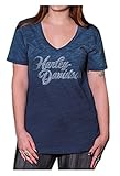 Harley-Davidson Women's Decked Out Embellished H-D V-Neck Tee, Denim Ombre