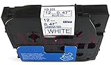 Blue on White Label Tape Compatible for Brother TZ 233 TZe 233 12mm P-Touch 8m