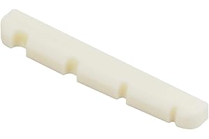 Miwayer 4/5/6 String Electric Bass Bone Bridge Nut Flat Bottom Pre-Slotted Made of Real Bone (4S 38X3.5X5/4.5mm 1pack)