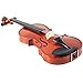 ADM Acoustic Violin 3/4 Size Handcrafted Solid Wood Student Starter Kit, Red Brown