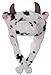 Animal Head Super Soft Plush Childrens Hat - Cow