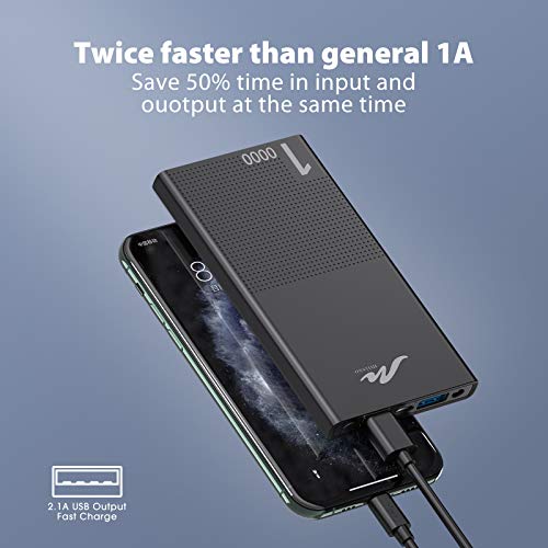 Alongza Compact 10000mAh Portable Charger, Cell Phone Battery Charger