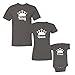 We Match! 3-Piece King, Queen & Prince (White Print) Matching T-Shirts & Bodysuit Set