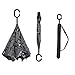 Zameka Double Layer Inverted Umbrellas Reverse Folding Umbrella Windproof UV Protection Big Straight Umbrella Inside Out Upside Down for Car Rain Outdoor with C-Shaped Handle